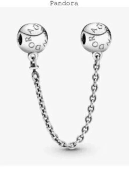 Pandora Logo Safety Chain Charm - Picture 1 of 4